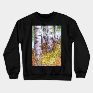 Birch Trees Crewneck Sweatshirt